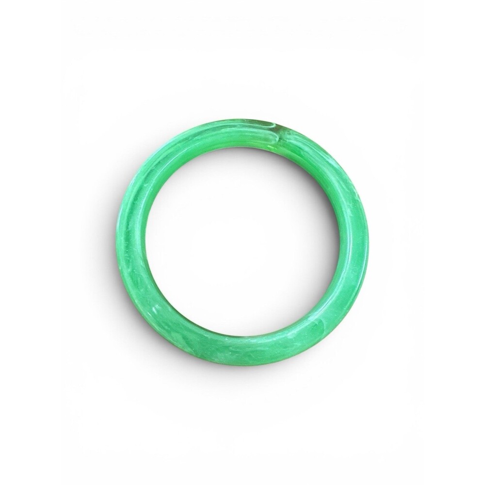 Vintage Thin Lucite Green Bangle Bracelet 1940-1960